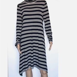 Anthropologie | Maeve Scoop Neck Striped Long Sleeve Knit Dress